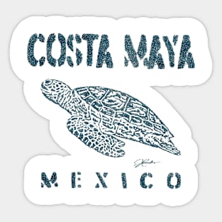 Costa Maya, Mexico, Gliding Sea Turtle Sticker